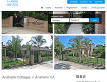 Tablet Screenshot of anaheimcottages.com